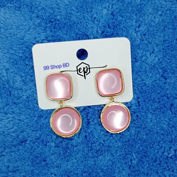 Antique-Style Double Oval Round Earrings